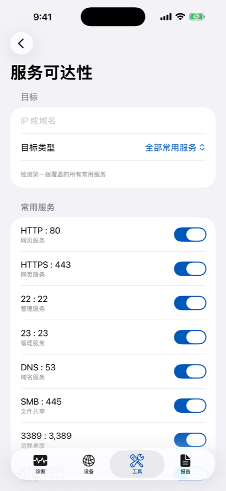 服务检测与风险判断截图